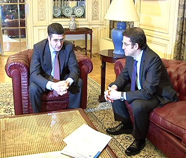 Video Lehendakaria Alberto Núñez Feijóo Galiziako Xuntako presidentearekin bildu da