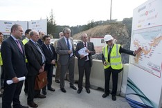 Los coordinadores de la UE del Proyecto Ferroviario Eje Atlántico visitan las obras de la Y vasca en Gipuzkoa