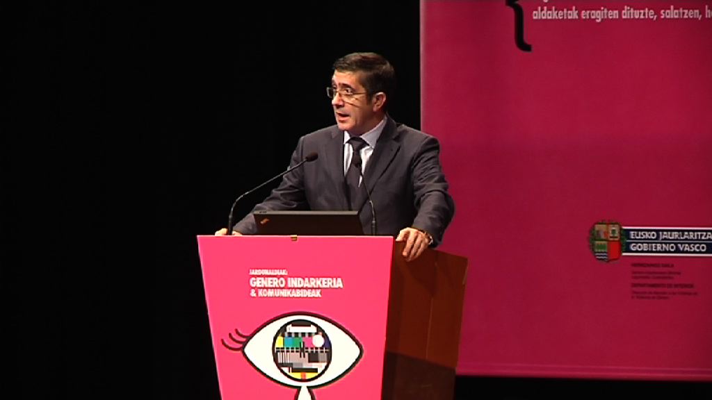 Video Jornadas sobre Violencia de Género & Medios de Comunicación. Clausura Jornadas Vioencia de Género. Patxi López
