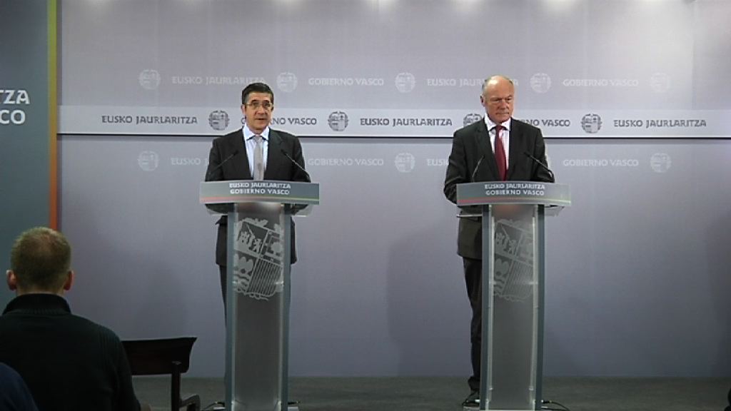 The Lehendakari and the President of Aquitaine, Alain Rousset. Source: Irekia - Basque Government