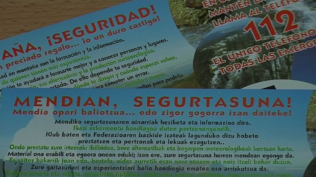 Video El Gobierno Vasco impulsa una campaña de prevención dirigida a los amantes de la montaña