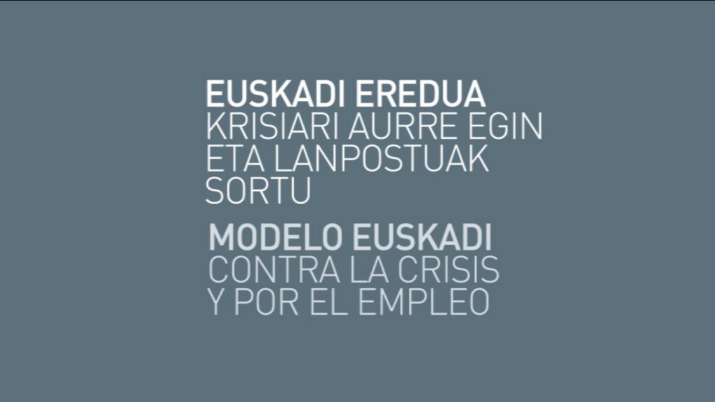Video El Lehendakari presenta el Modelo de Euskadi para combatir la crisis y fomentar el empleo