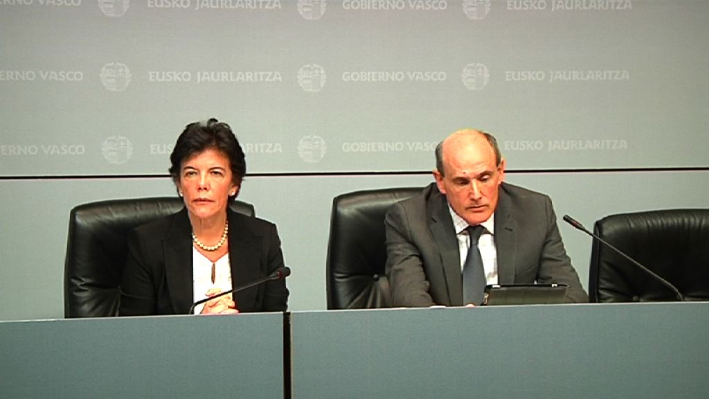 Video Rueda de prensa para explicar las medidas a adoptar por el Gobierno Vasco para hacer frente a los recortes del Gobierno central en Educación y Sanidad