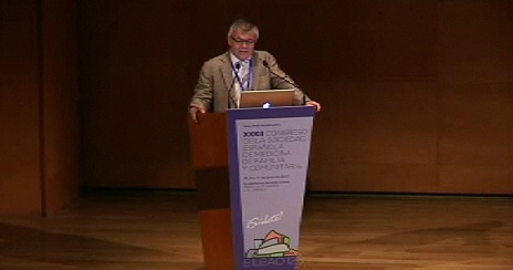 Video Familia eta Erkidego Medikuntzaren Espainiako Sozietatearen (semFYC) XXXII. Kongresuko hirugarren jardunaldia, Euskalduna Auditorioan, antiosteoporotiko tratamendua José Sanfélix