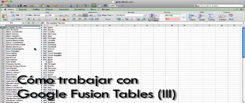 Video Google Fusion Tables (III) (Datuen kazetaritzari buruzko ikastaroa 9/10)