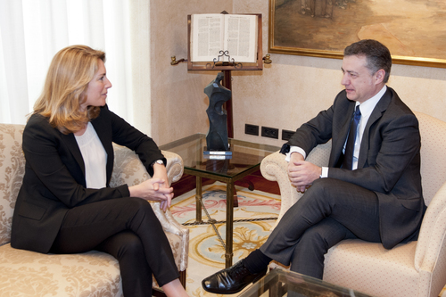 El Lehendakari recibe a la nueva presidenta del PP del País Vasco